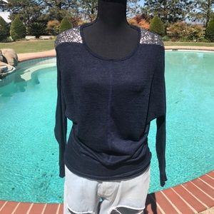 Navy & Sequin Sweater